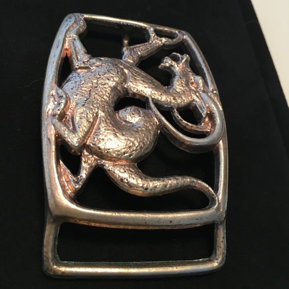 Vintage Brass Dragon Belt Buckle main image 8